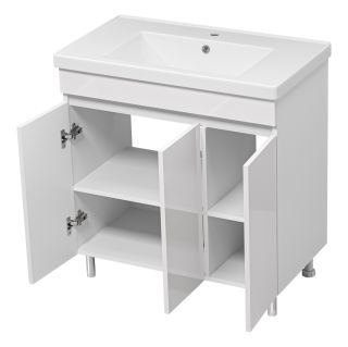 Напольная тумба под раковину Misty Енисей 80см белый